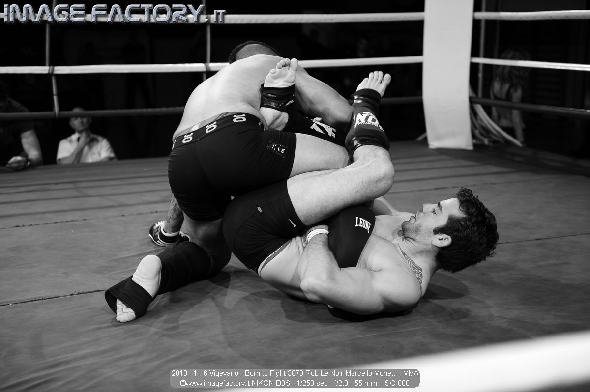 2013-11-16 Vigevano - Born to Fight 3078 Rob Le Noir-Marcello Monetti - MMA